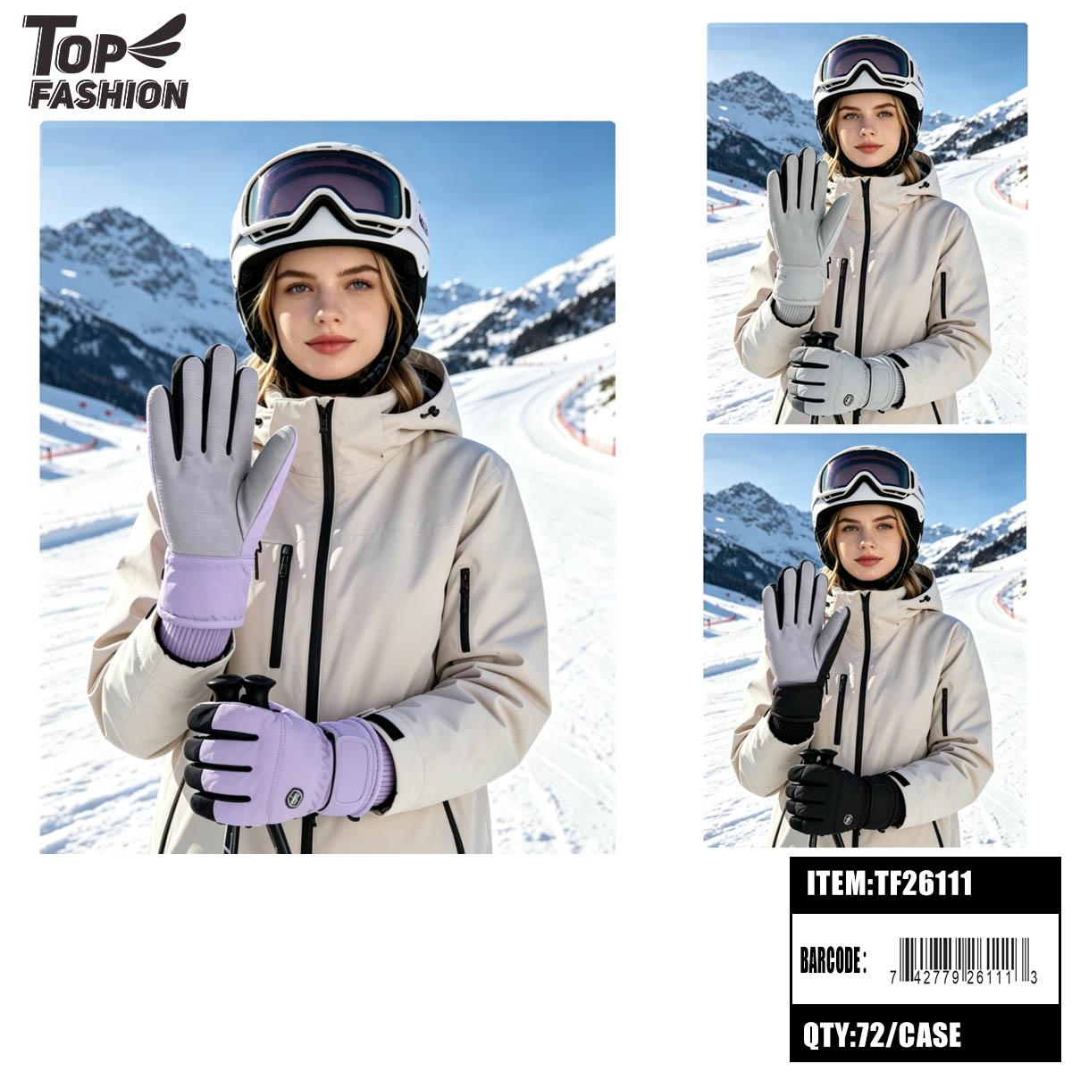 WOMENS GLOVES 3CLR FLEECE LINED TOUCHSCREEN 6DZ/CS (TF26111) image