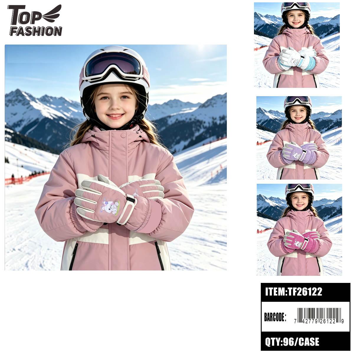 GIRLS GLOVES WARM SKI(8-10)4CLR 8DZ/CS image