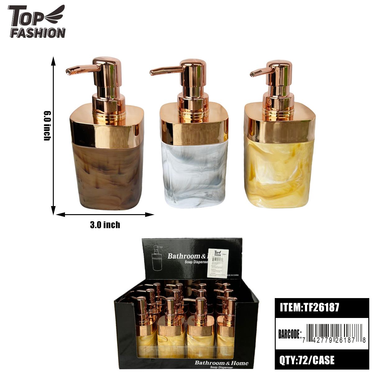 MIX 3 COLOR MARBLE SOAP DISPENSER 6DZ/CS (TF26187) image