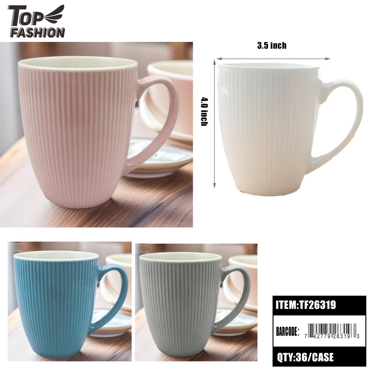 ASSORTED 4COLORS GLAZED CERAMIC MUGS 36PC/CS image