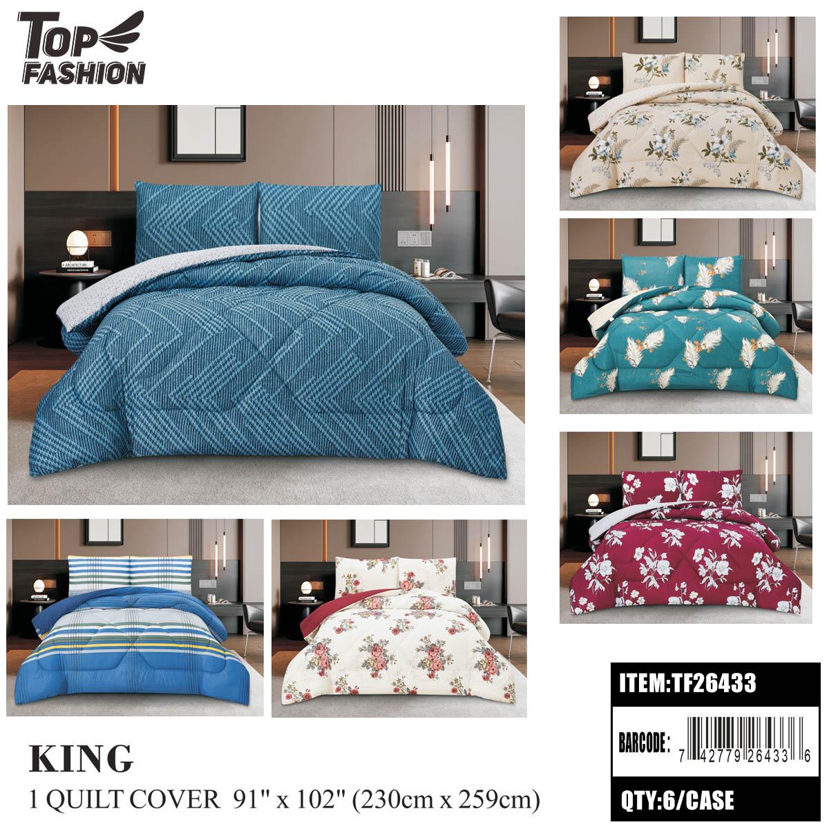 KING SIZE COMFORTER 6ASSORTED 1PC PRINT 6PC/CS image