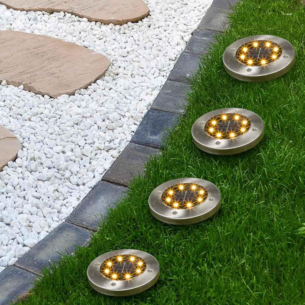HI Outdoor Lamp Set of 4 Silver Stainless steel, polypropylene Small image