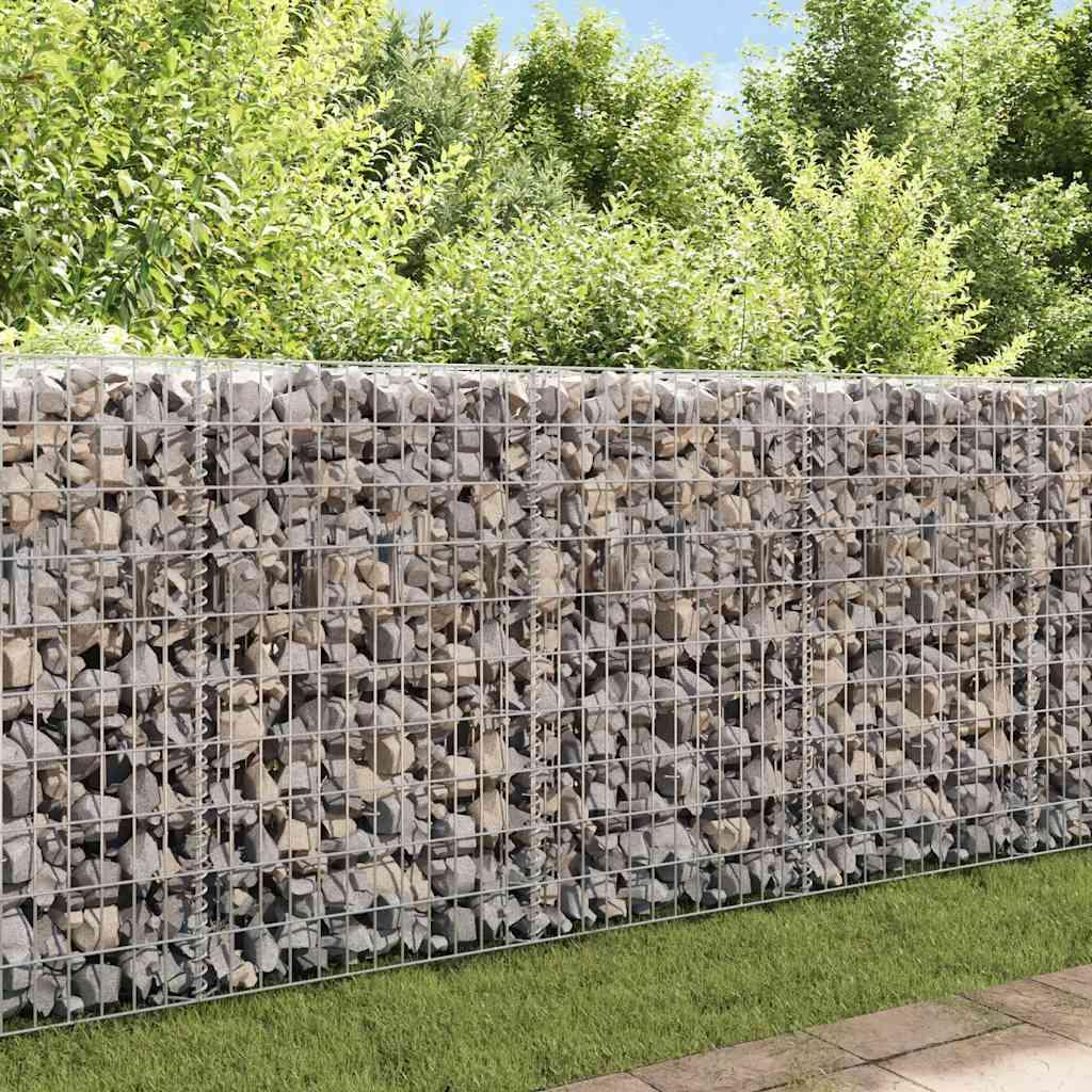 vidaXL Gabion Basket Galvanized Steel 47.2"x11.8"x39.4 image