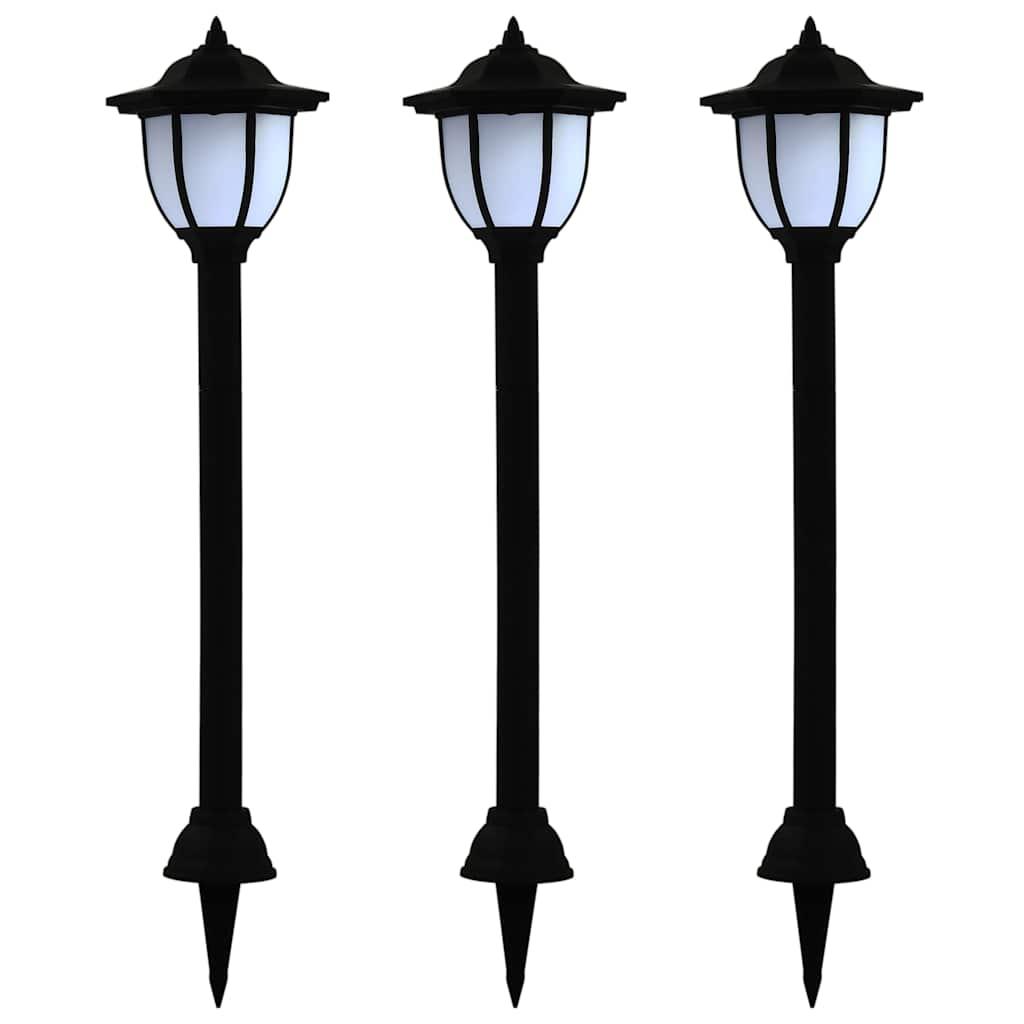 vidaXL Outdoor Solar Lamps 3 pcs LED Black image