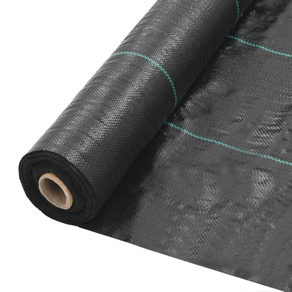vidaXL Weed & Root Control Mat PP 6.6'x328.1'Black image