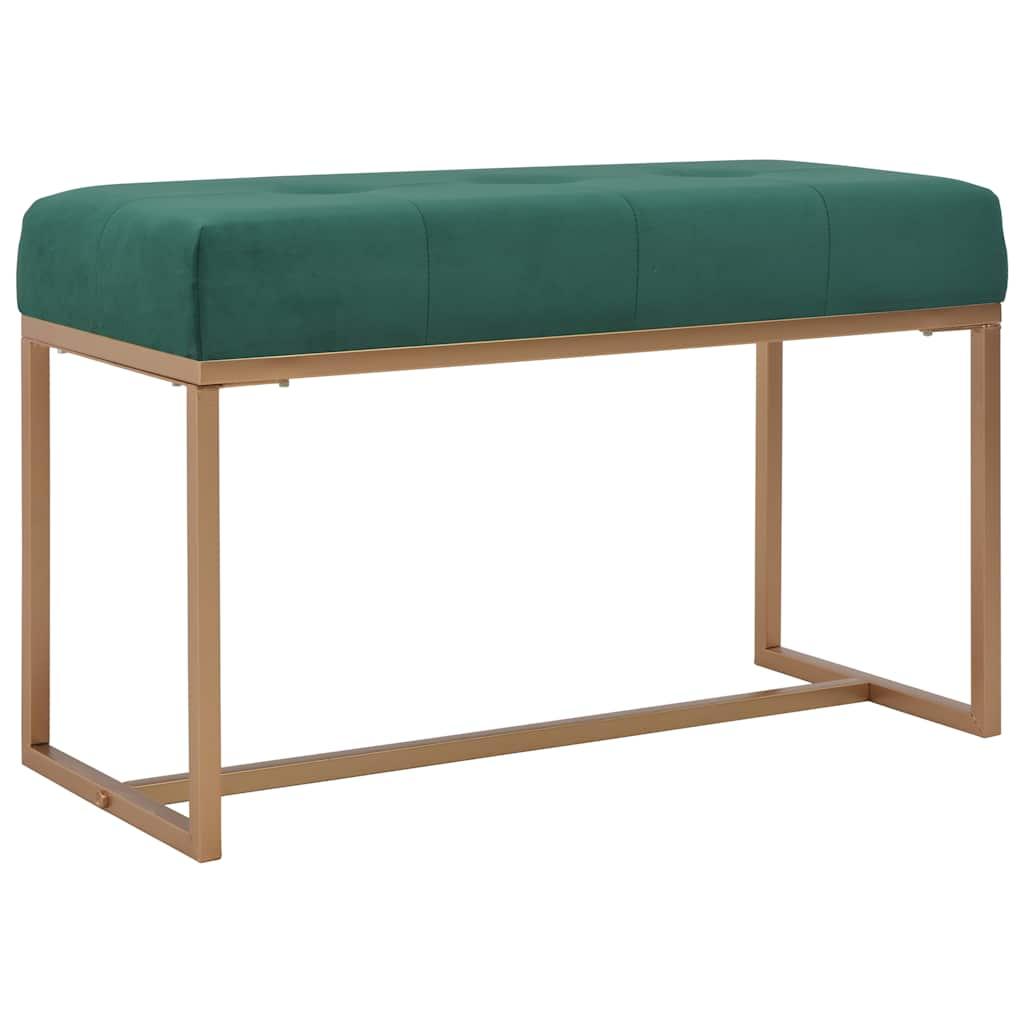 vidaXL Bench 31.5" Green Velvet image