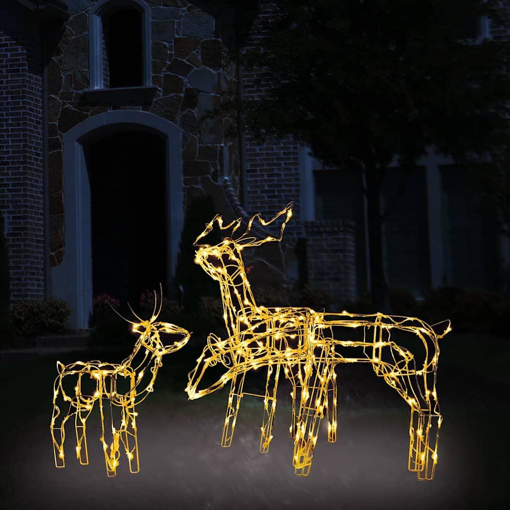 vidaXL 3 Piece Christmas Light Display Reindeers 229 LEDs image