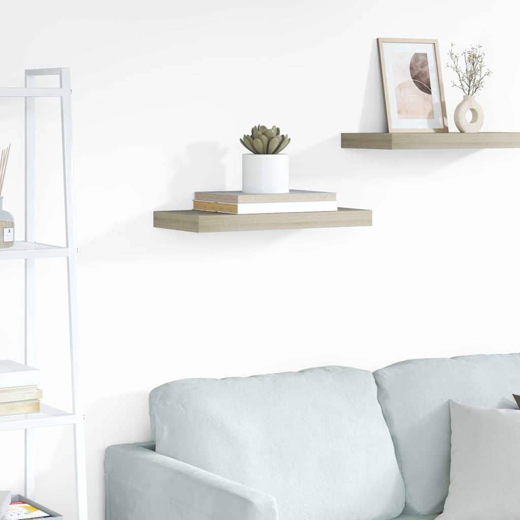 vidaXL Floating Wall Shelf Oak 19.7"x9.3"x1.5" MDF image