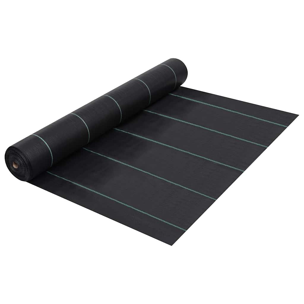 vidaXL Weed & Root Control Mat Black 6.6‘x82‘ PP image