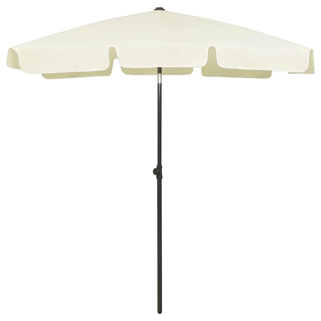 vidaXL Beach Parasol Sand Yellow 70.9 Inchx47.2 image