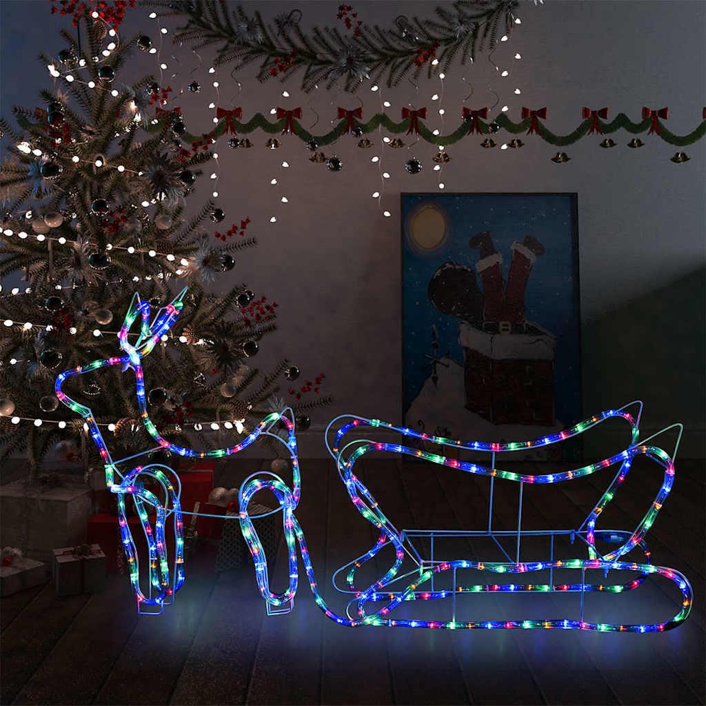 vidaXL Christmas Decoration Multicolored LED rope, steel Medium image