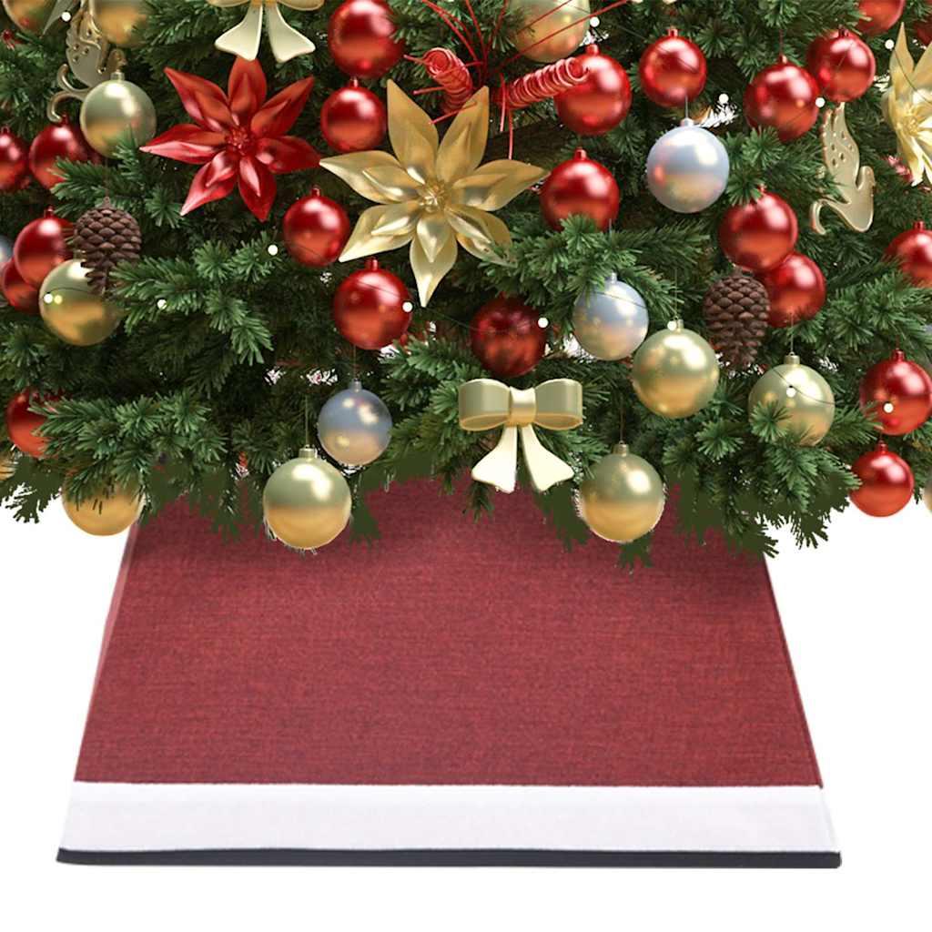 vidaXL Christmas Tree Skirt Red and White 18.9x18.9x9.8 image