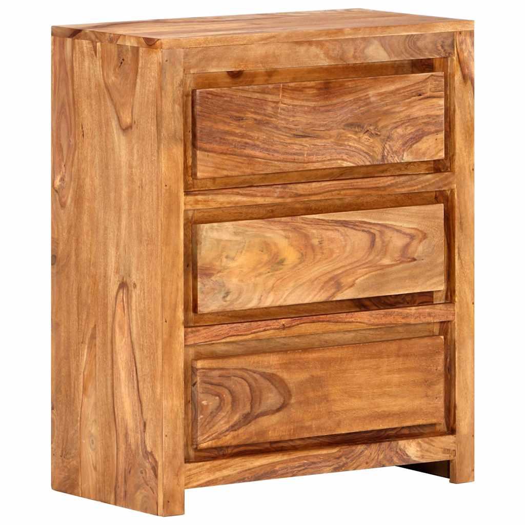 vidaXL Drawer Cabinet 23.6"x13"x29.5" Solid Wood Acacia image