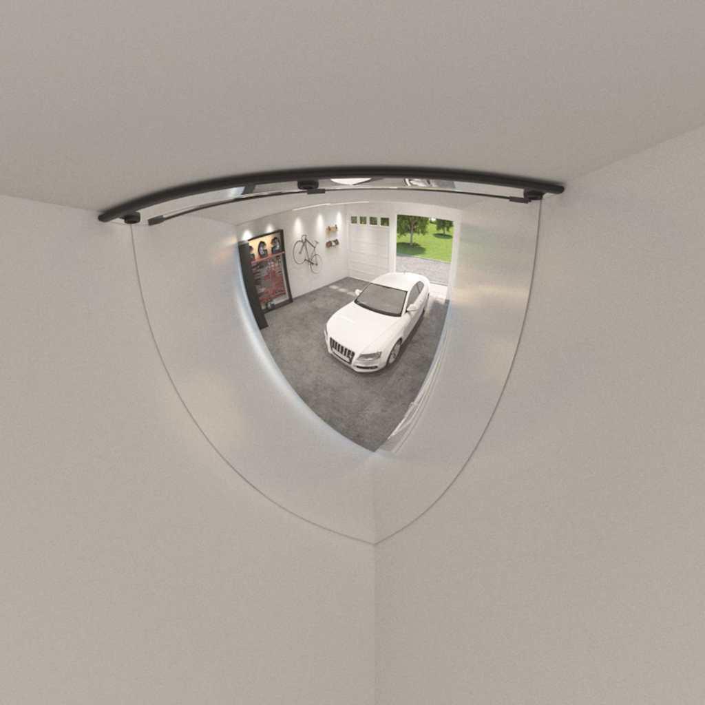 vidaXL Quarter Domed Traffic Mirrors 2 pcs Ø31.5 " Acrylic image