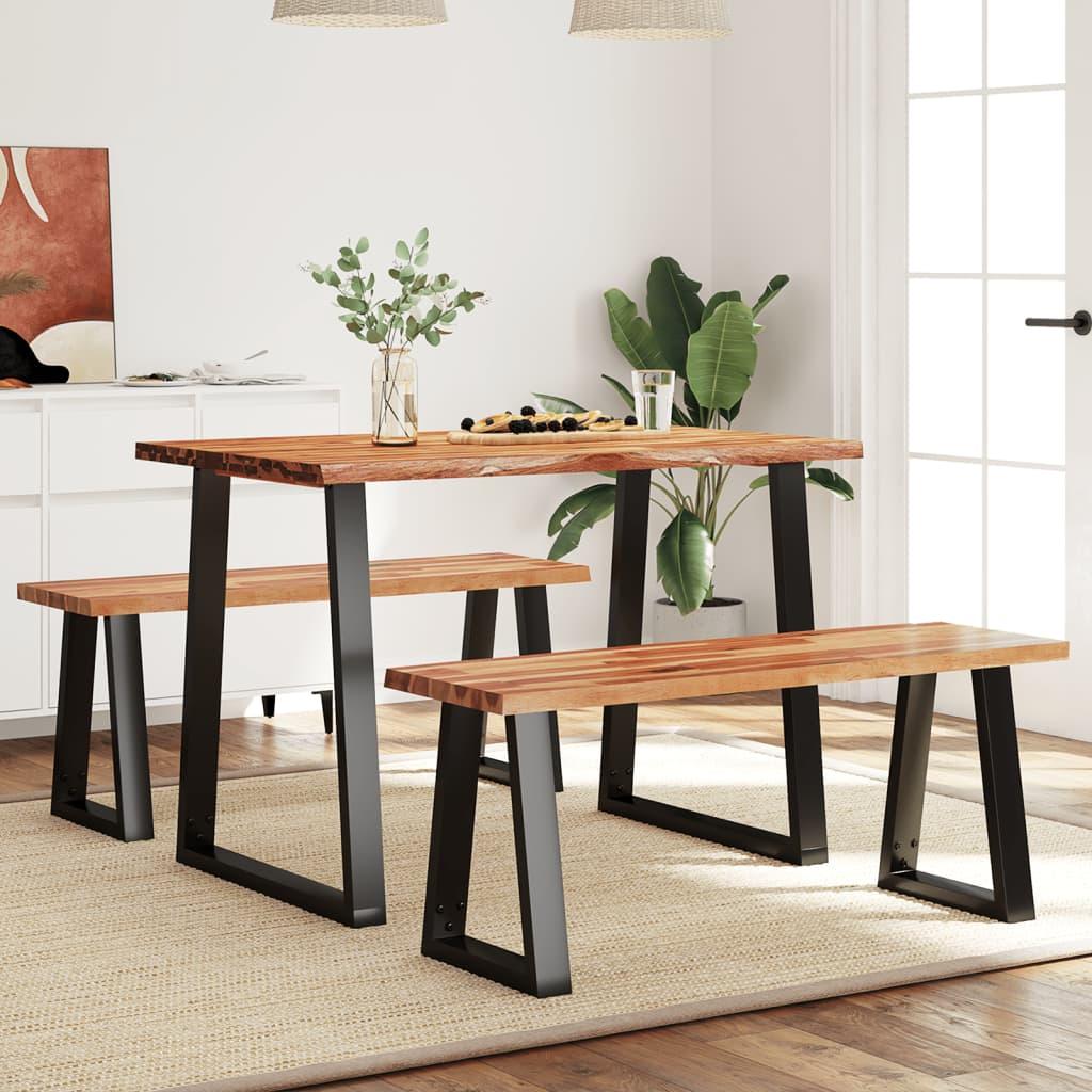 vidaXL Dining Set Natural wood Solid Acacia wood Medium Durable image