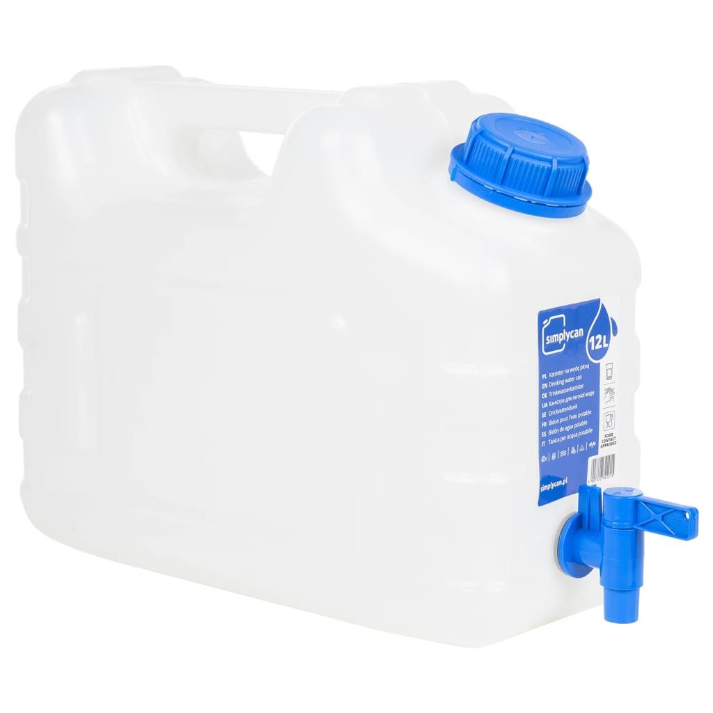 vidaXL Water Container with Tap Transparent 2.6 gal Plastic image