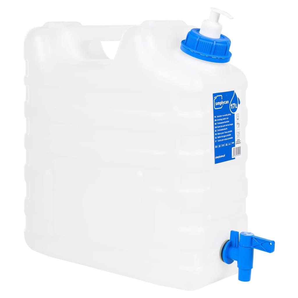 vidaXL Water Container with Tap and Soap Dispenser 4.0 gal Plastic image