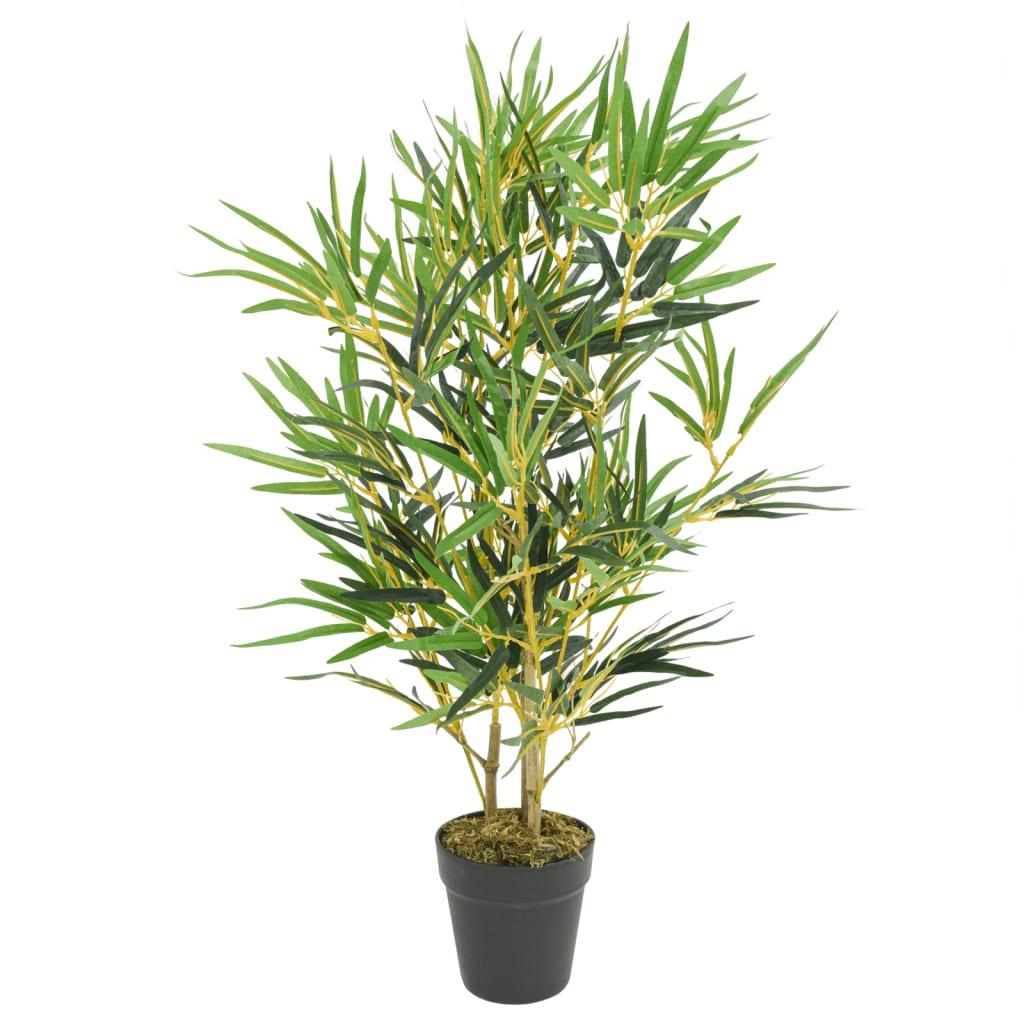 vidaXL Artificial Bamboo Tree 368 Leaves 31.5" Green image