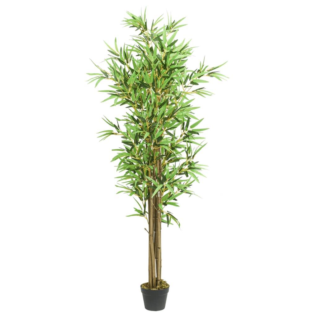 vidaXL Artificial Bamboo Tree 1288 Leaves 70.9" Green image