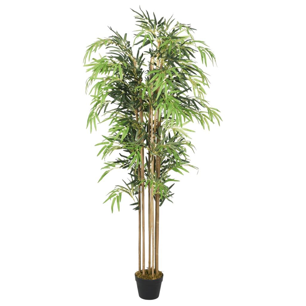 vidaXL Artificial Bamboo Tree 1095 Leaves 59.1" Green image