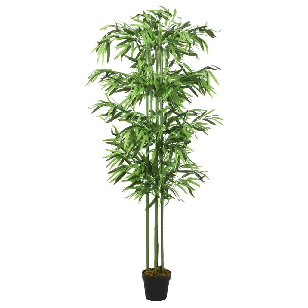 vidaXL Artificial Bamboo Tree 576 Leaves 59.1" Green image