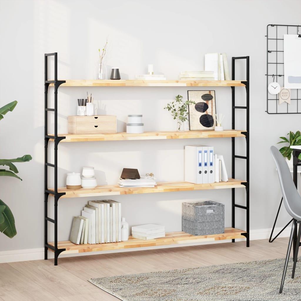 vidaXL Floating Shelf Natural wood tones Solid Acacia wood 55 in length image