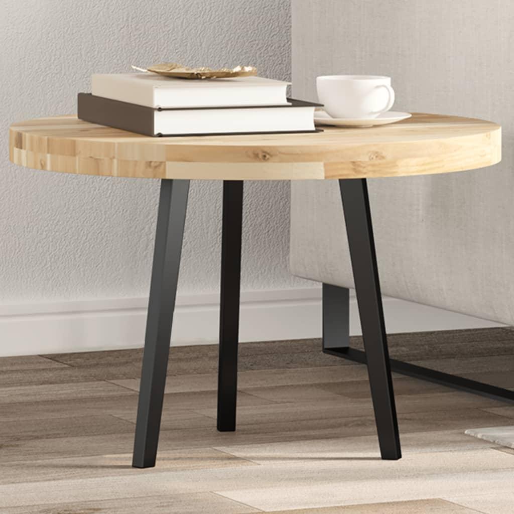 vidaXL Table Top Natural wood Solid Acacia wood 23.6 in diameter image