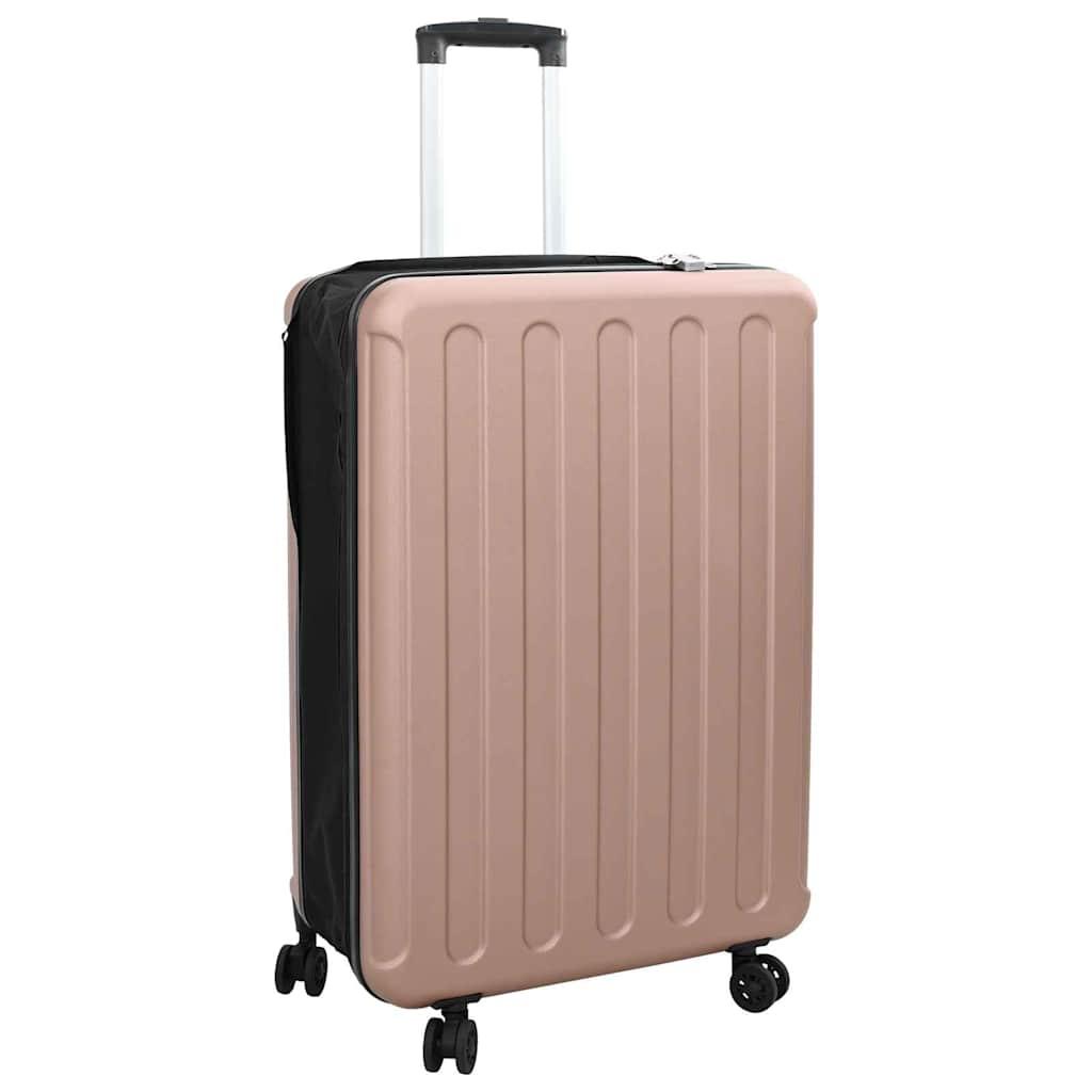 vidaXL Suitcase Folding Rose Gold 50 x 30 x 76 cm ABS Plastic image