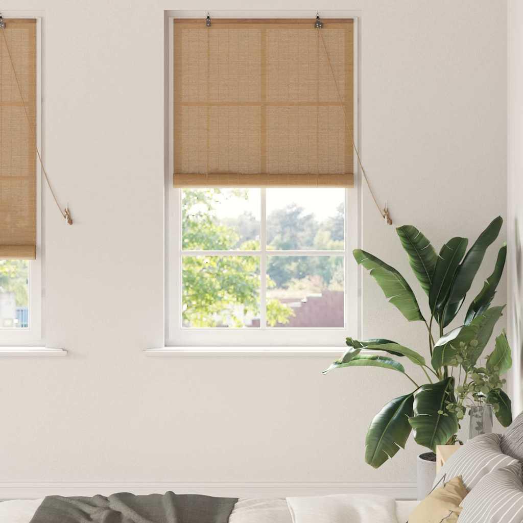 vidaXL Roller Blind Brown 35.43 x 86.61 in Bamboo image