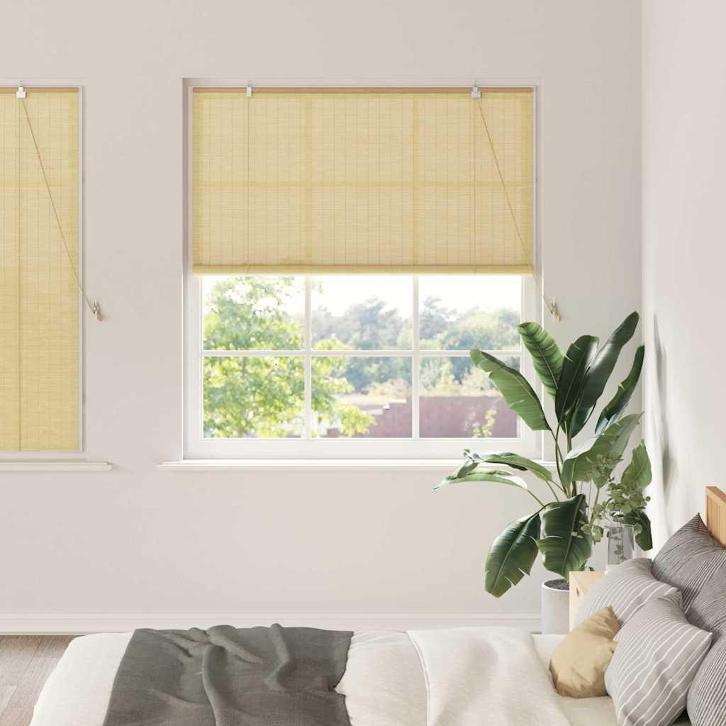 vidaXL Roller Blind Nature 59.06 x 62.99 in Bamboo image