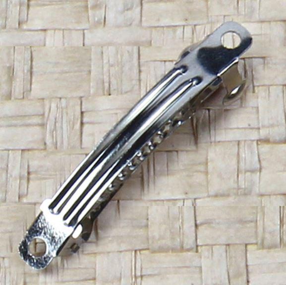 Silver 50mm French Barrette Hair Clip (Lot of 100 Clips) SALE ITEM image