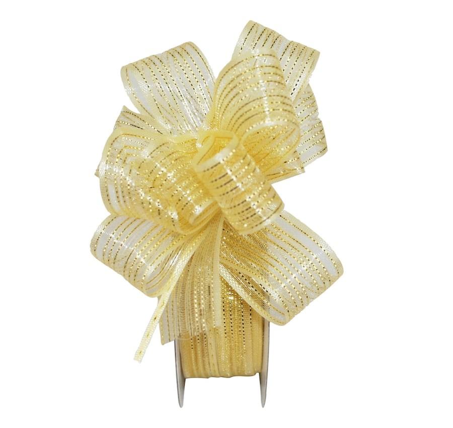 Pull Bow Ribbon, Maize / Gold, 1 Inch x 25 Yards (1 Spool) SALE ITEM image