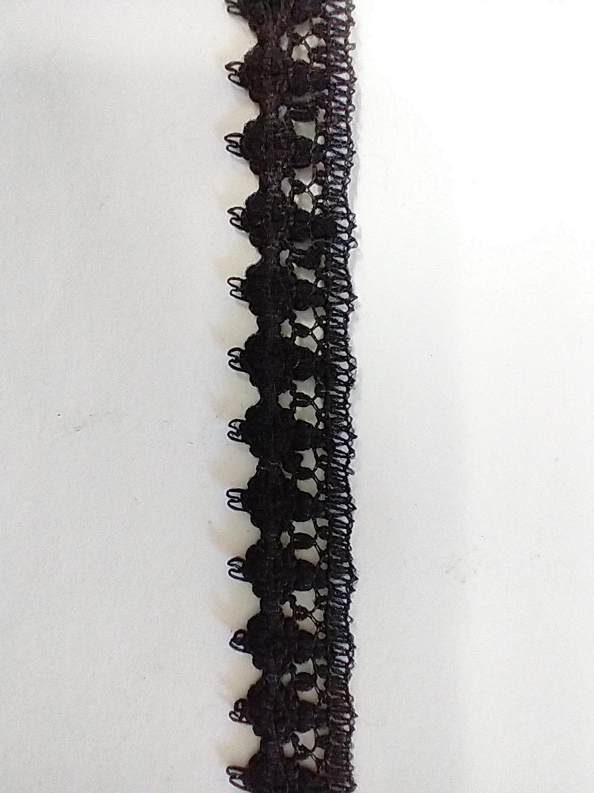 .375 Inch Flat Lace, Black (100 yards) MADE IN USA image