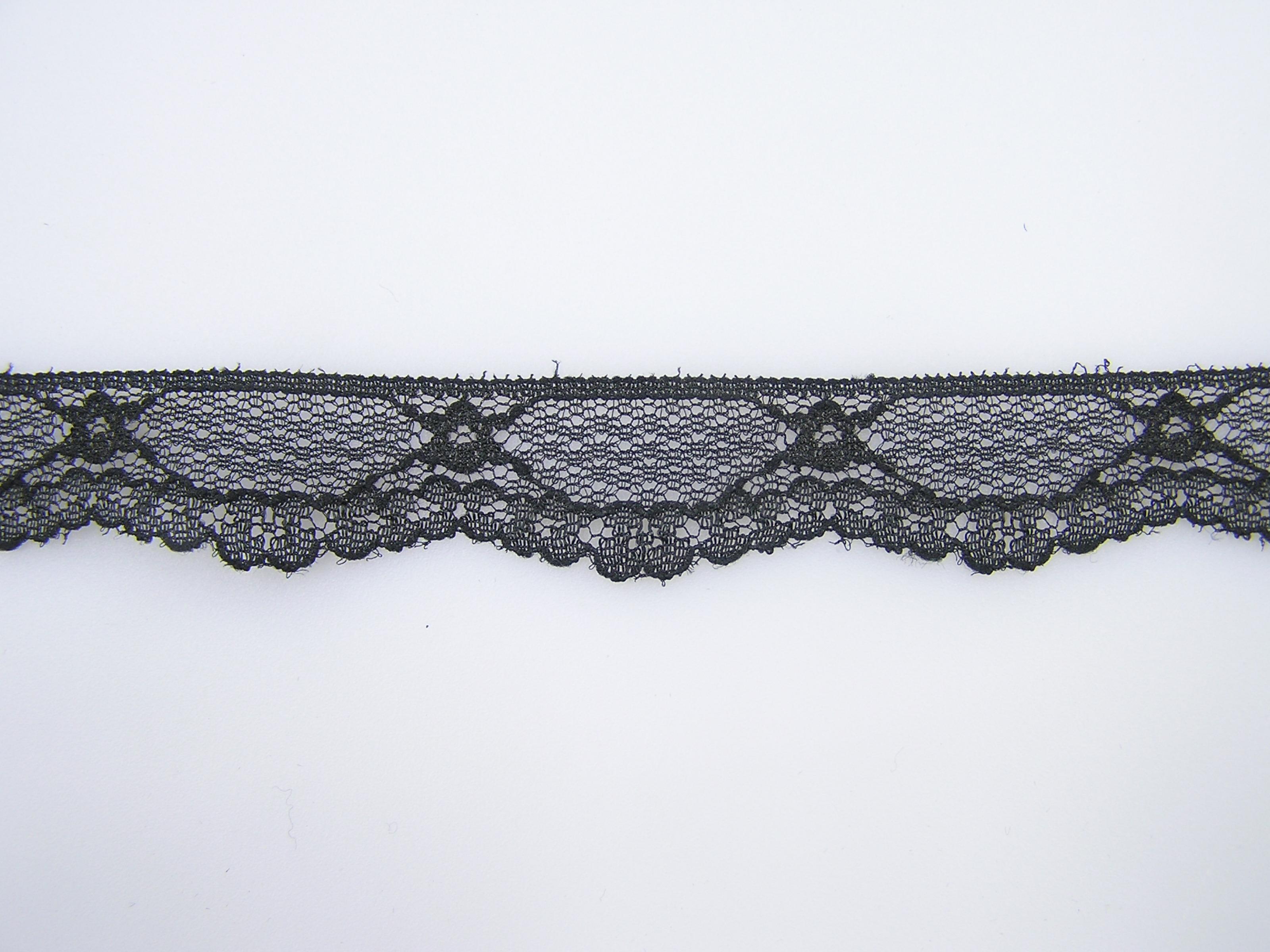 .5 Inch Flat Lace, Black (100 yards) MADE IN USA - MF-113 Black image