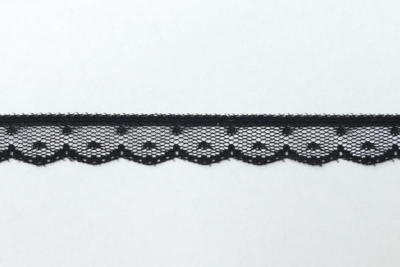 .375 Inch Flat Lace, Black (100 yards) MADE IN USA - MF-248 Black image