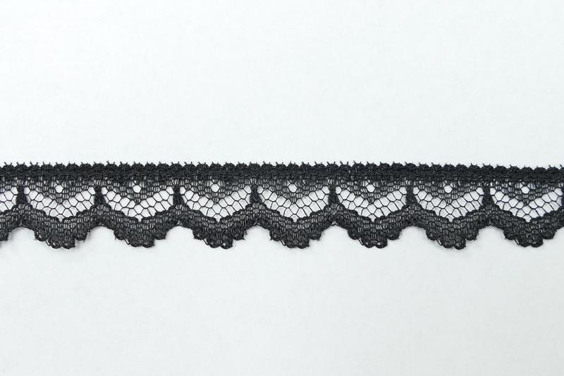 .625 Inch Flat Lace, Black (100 yards) MADE IN USA - MF-270 Black image