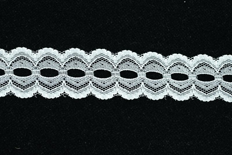 1.25 Inch Flat Lace, White (50 yards) MADE IN USA image