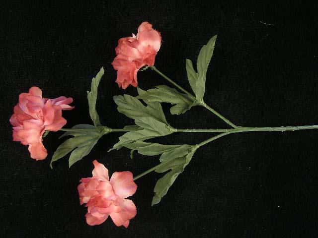Peony Spray x3, Mauve (PR), Artificial Silk Flower (lot of 12) Sale Item image