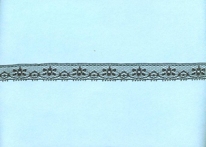 .75 inch Flat Lace, black (100 yards) MADE IN USA image