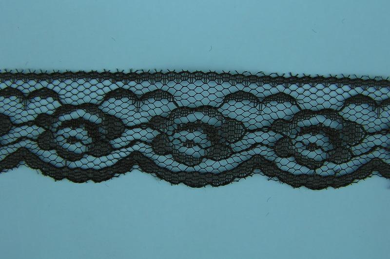 1.25 inch Flat Lace, black (750 YARDS - FULL SPOOL) MADE IN USA image