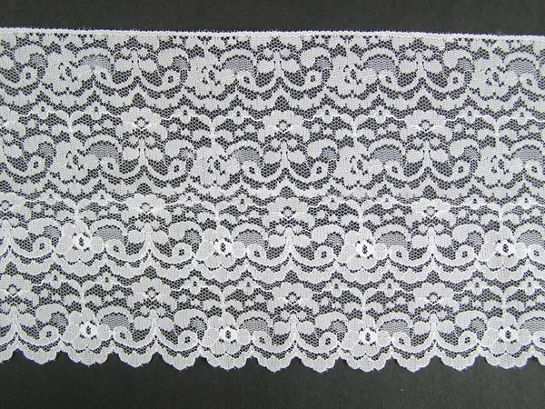 7.25 inch Flat Lace, white (25 yards) MADE IN USA image