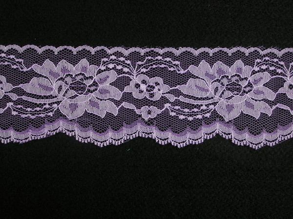 3 Inch Flat Lace, Lavender (325 YARDS - FULL SPOOL) MADE IN USA image