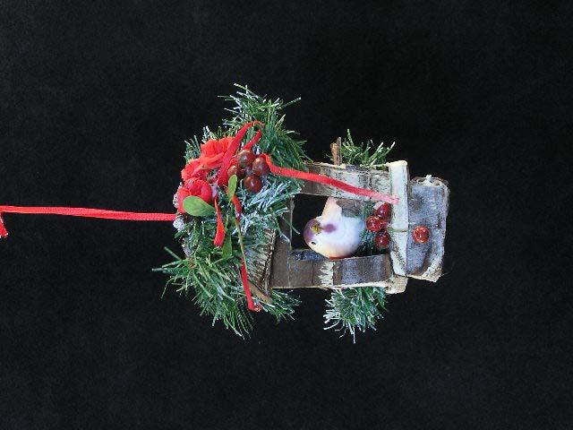 Artificial Birch Birdhouse with Bird Decoration Ornament, 6 Inch (lot of 6) Clearance image