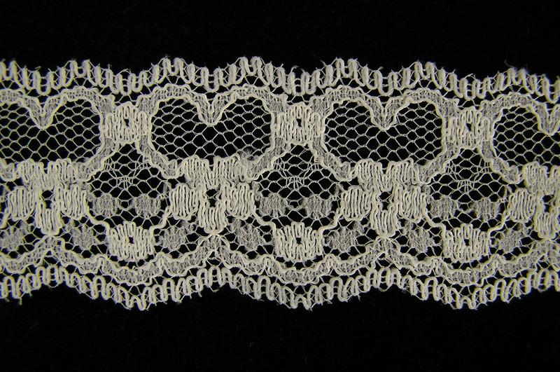 1.375 Inch Flat Lace, White (50 Yards) 45 White MADE IN USA image