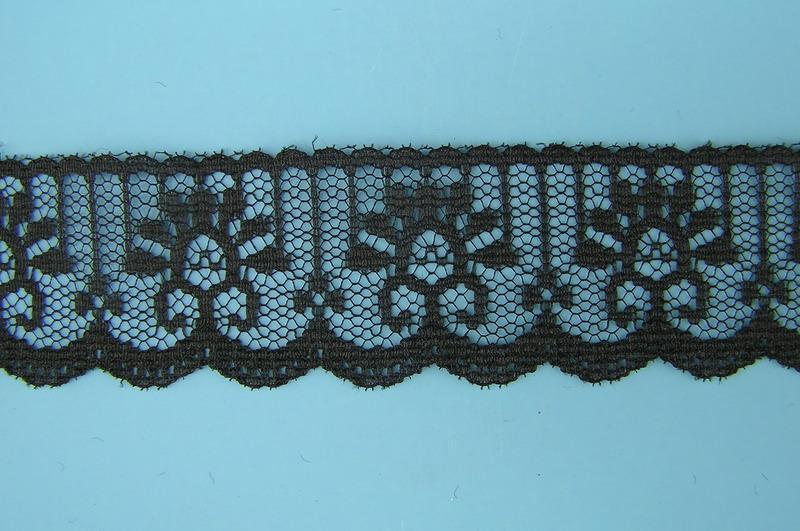 1.25 Inch Flat Lace, Black (517 Yard - FULL SPOOL) MADE IN USA image