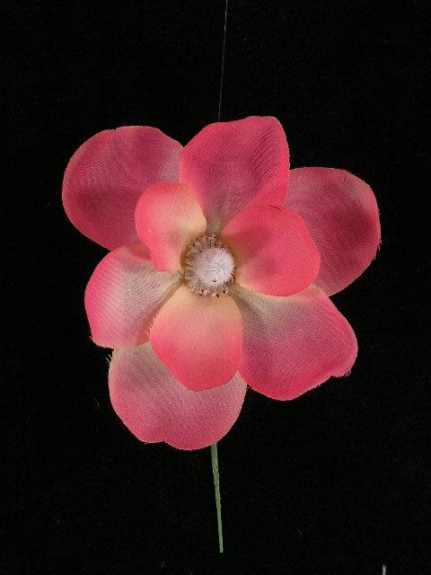 Magnolia Pick x1, Watermelon, Artificial Silk Flower (lot of 72) Sale Item image