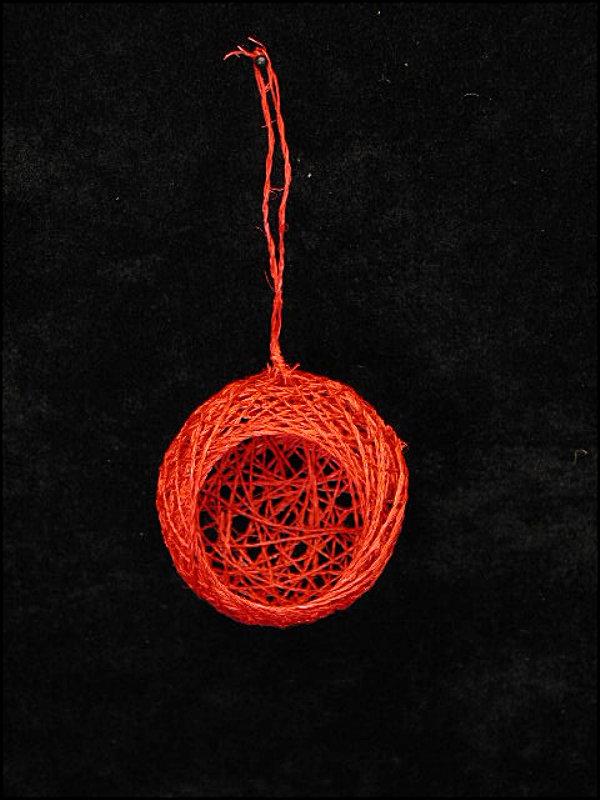 Birdnest Ball, 3 inch, red (lot of 12) Clearance image