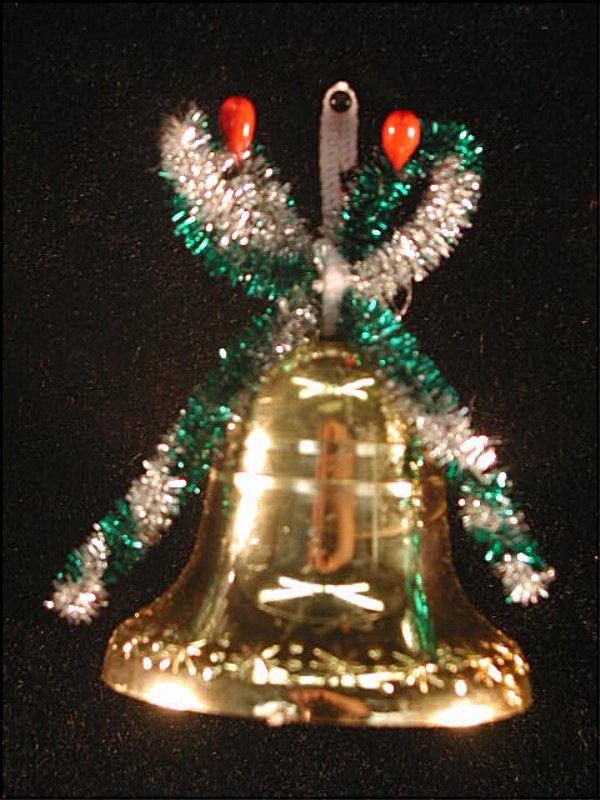 Gold Bell Christmas Ornament (lot of 6) Clearance image