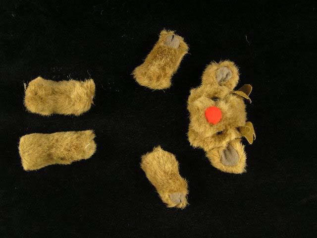 Plush Reindeer Parts Head Arms and Legs, Christmas Decoration (lot of 12) Clearance image