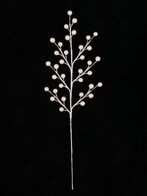 White (Pearl) Artificial Berry Spray With 35 Berries (lot of 1 BAG - 12 pcs. Per Bag) SALE ITEM